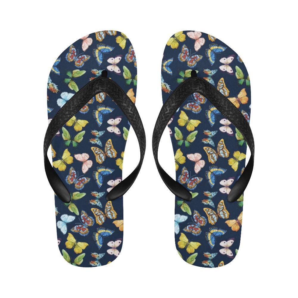 Butterfly Beautiful Print Pattern Flip Flops-JTAMIGO.COM