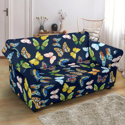 Butterfly Beautiful Print Pattern Loveseat Slipcover-JTAMIGO.COM
