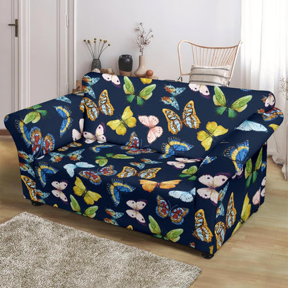 Butterfly Beautiful Print Pattern Loveseat Slipcover-JTAMIGO.COM
