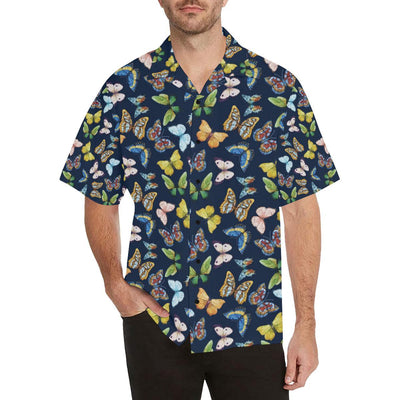 Butterfly Beautiful Print Pattern Men Aloha Hawaiian Shirt