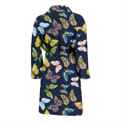 Butterfly Beautiful Print Pattern Men Bath Robe-JTAMIGO.COM