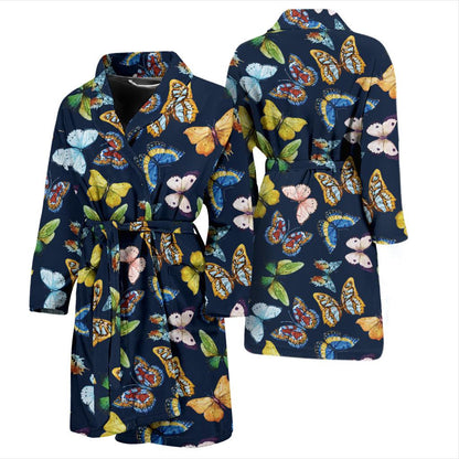 Butterfly Beautiful Print Pattern Men Bath Robe-JTAMIGO.COM