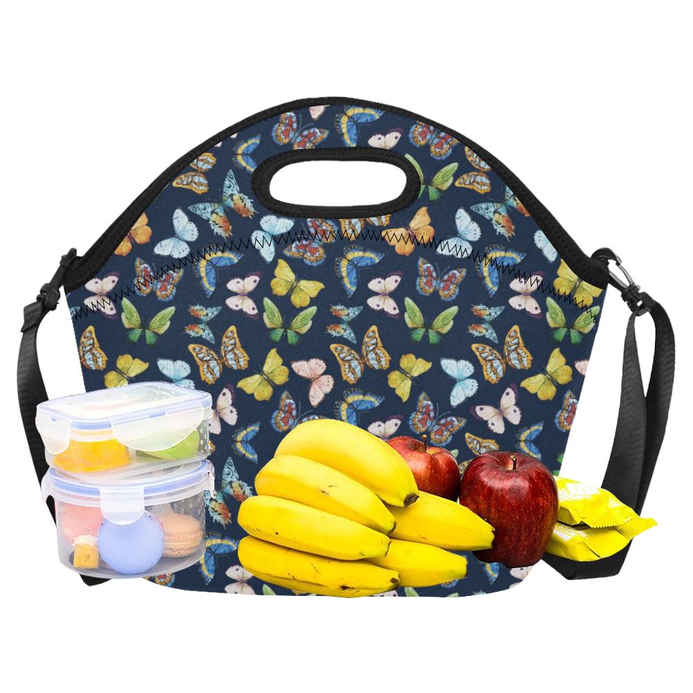Butterfly Beautiful Print Pattern Neoprene Lunch Bag (Model 1669)(Large)-JTAMIGO.COM