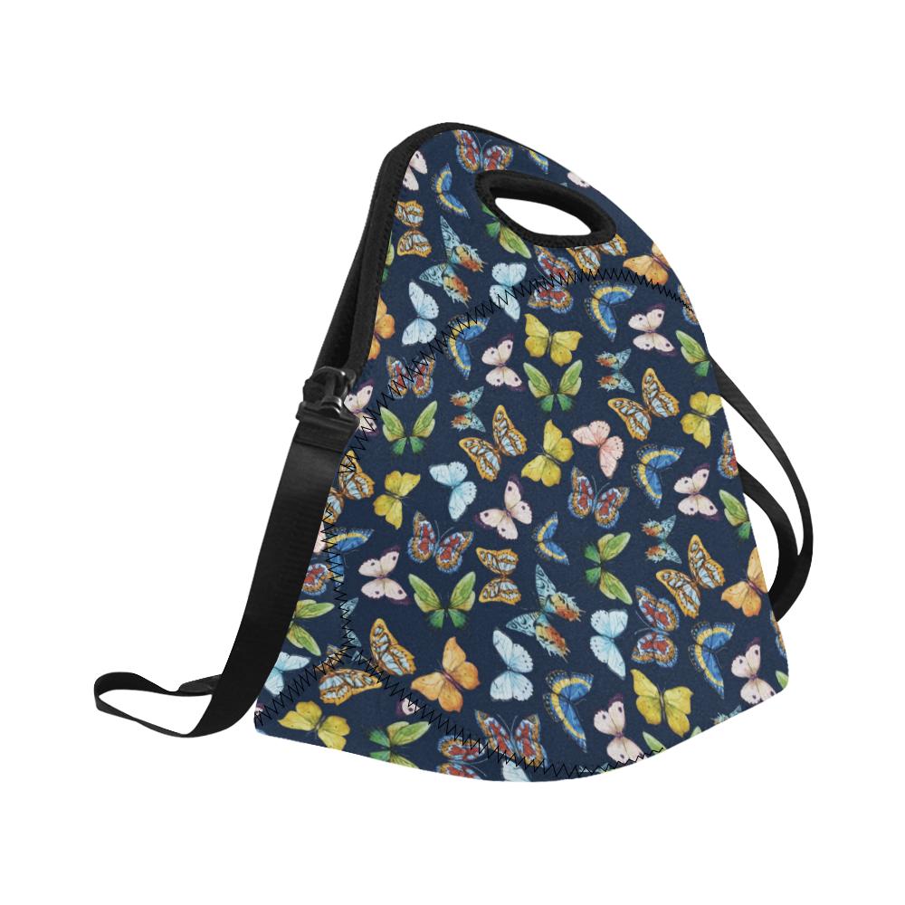 Butterfly Beautiful Print Pattern Neoprene Lunch Bag (Model 1669)(Large)-JTAMIGO.COM