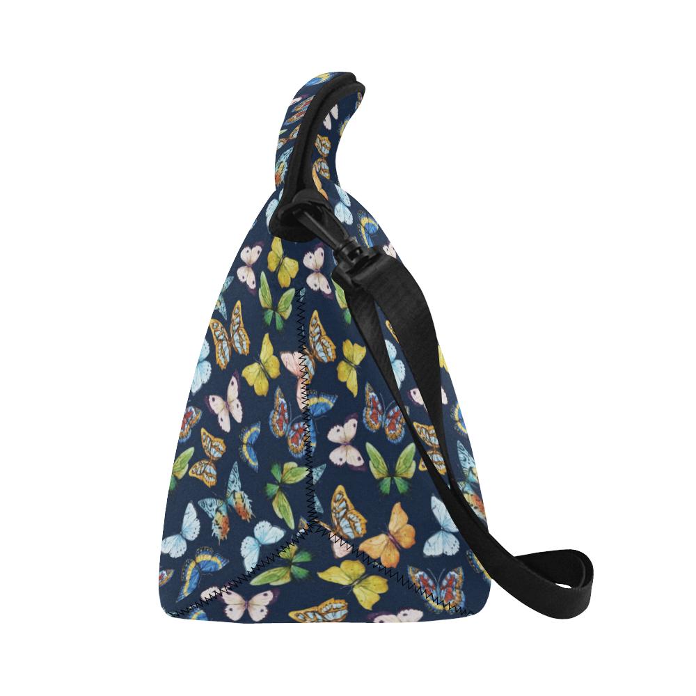 Butterfly Beautiful Print Pattern Neoprene Lunch Bag (Model 1669)(Large)-JTAMIGO.COM