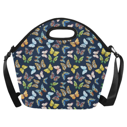 Butterfly Beautiful Print Pattern Neoprene Lunch Bag (Model 1669)(Large)-JTAMIGO.COM
