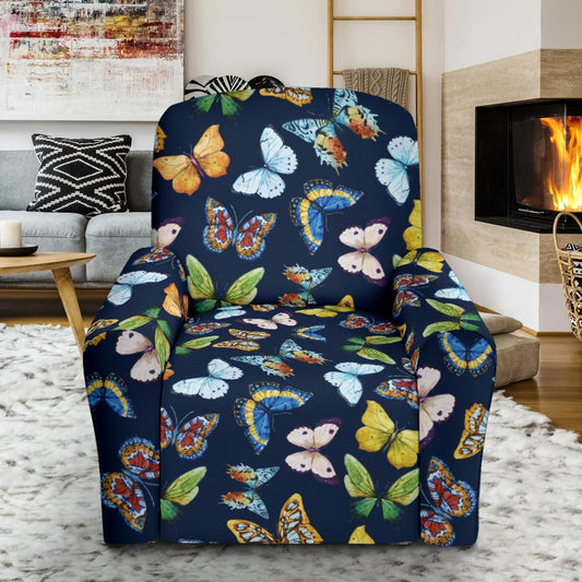 Butterfly Beautiful Print Pattern Single Sofa Slipcover -JTAMIGO.COM
