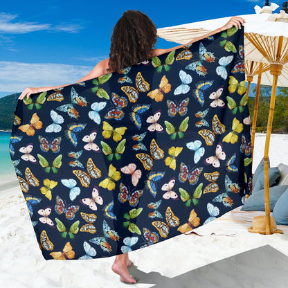 Butterfly Beautiful Print Pattern Sarong Pareo Wrap