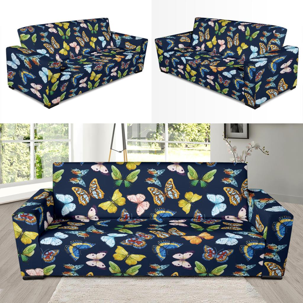 Butterfly Beautiful Print Pattern Sofa Slipcover-JTAMIGO.COM