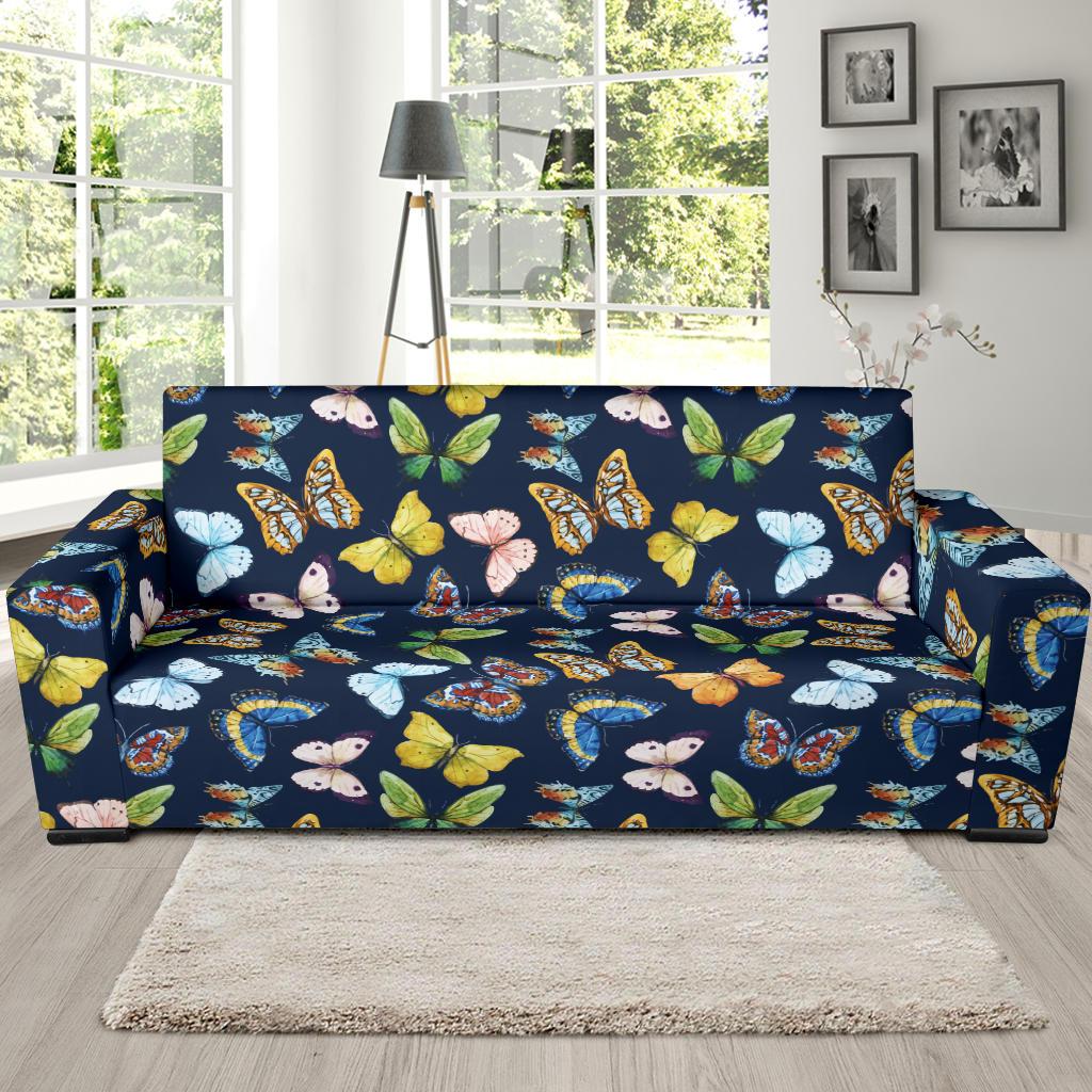 Butterfly Beautiful Print Pattern Sofa Slipcover-JTAMIGO.COM