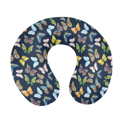 Butterfly Beautiful Print Pattern U-Shaped Travel Neck Pillow-JTAMIGO.COM