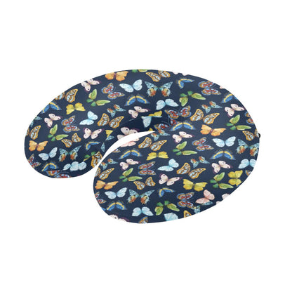 Butterfly Beautiful Print Pattern U-Shaped Travel Neck Pillow-JTAMIGO.COM