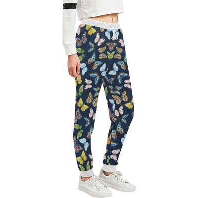 Butterfly Beautiful Print Pattern Unisex Casual Sweatpants (Model L11)-JTAMIGO.COM