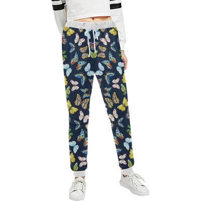 Butterfly Beautiful Print Pattern Unisex Casual Sweatpants (Model L11)-JTAMIGO.COM