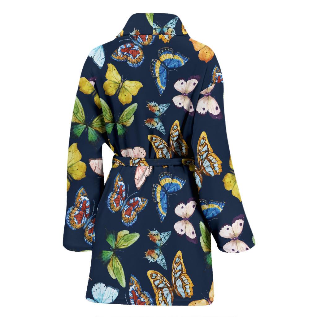 Butterfly Beautiful Print Pattern Women Bath Robe-JTAMIGO.COM