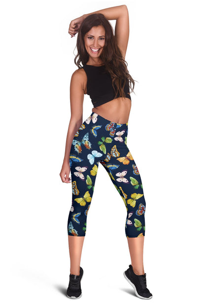 Butterfly Beautiful Print Pattern Women Capris