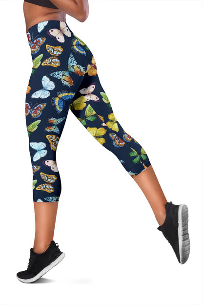 Butterfly Beautiful Print Pattern Women Capris