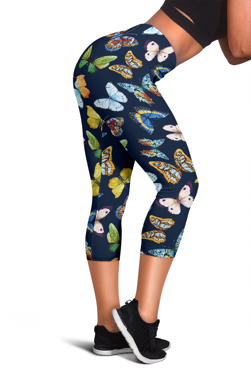 Butterfly Beautiful Print Pattern Women Capris