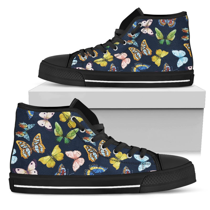 Butterfly Beautiful Print Pattern Women High Top Shoes