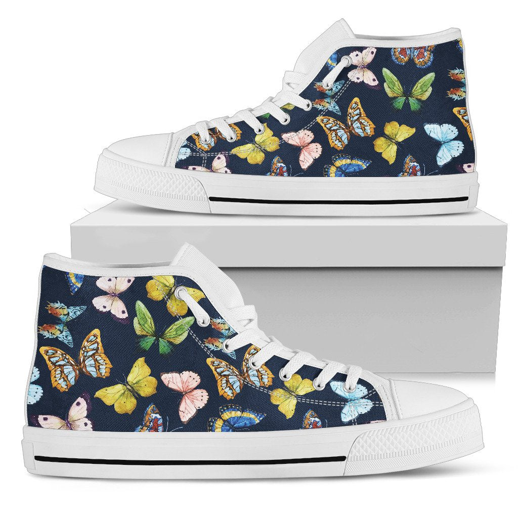 Butterfly Beautiful Print Pattern Women High Top Shoes