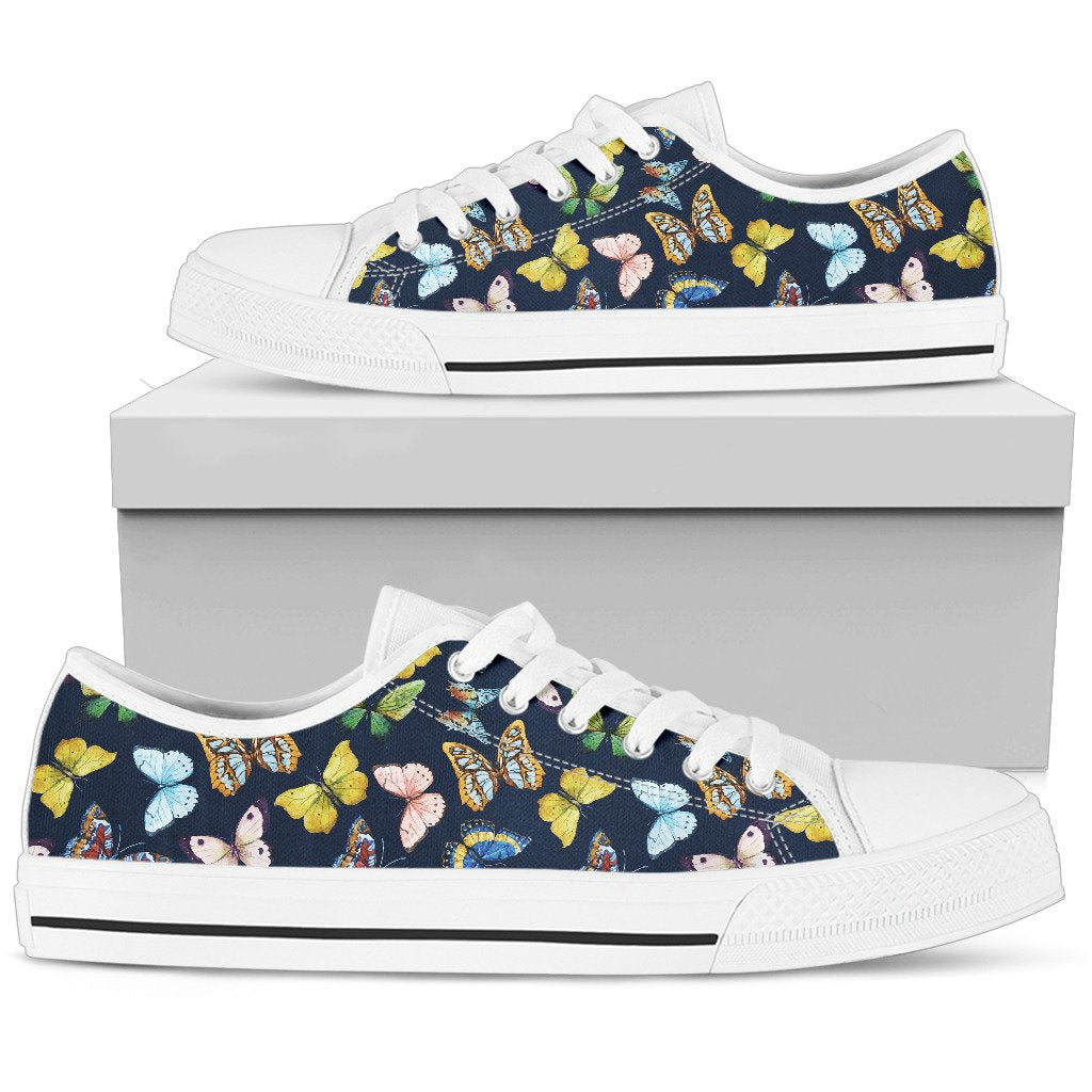 Butterfly Beautiful Print Pattern Women Low Top Shoes