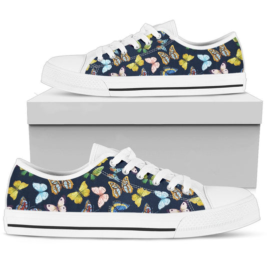 Butterfly Beautiful Print Pattern Women Low Top Shoes