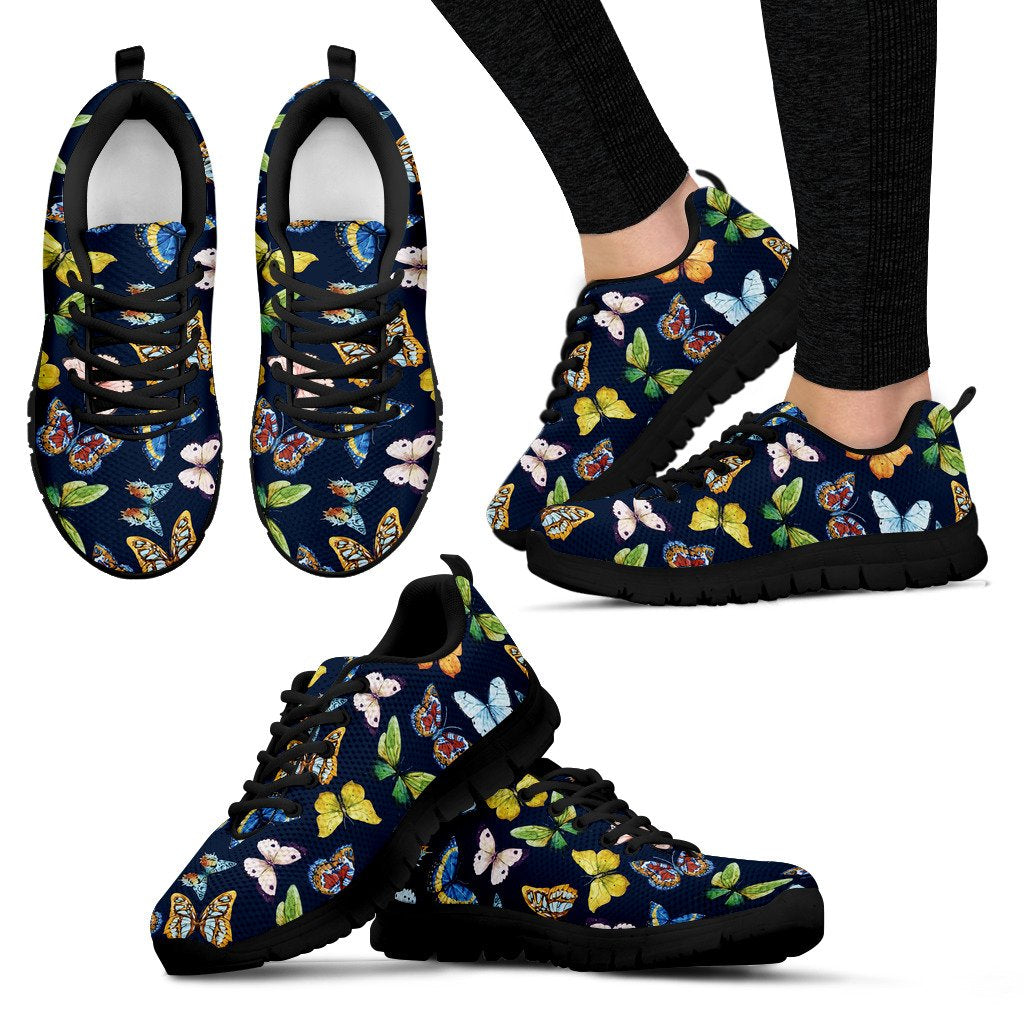 Butterfly Beautiful Print Pattern Women Sneakers Shoes