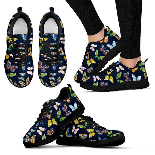 Butterfly Beautiful Print Pattern Women Sneakers Shoes