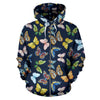 Butterfly Beautiful Print Pattern Zip Up Hoodie