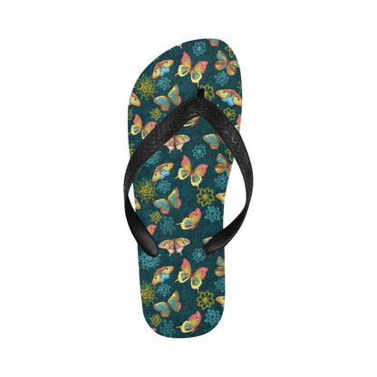 Butterfly Hand Draw Print Pattern Flip Flops-JTAMIGO.COM