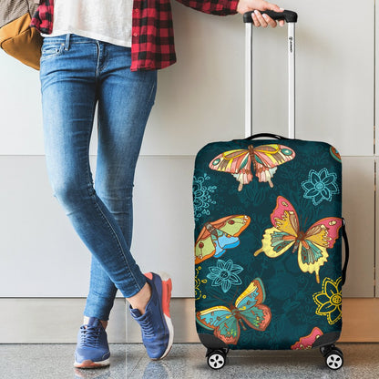 Butterfly Hand Draw Print Pattern Luggage Cover Protector