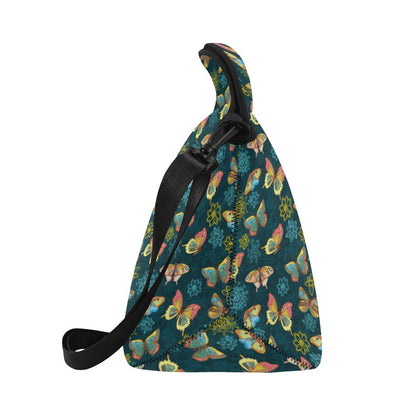 Butterfly Hand Draw Print Pattern Neoprene Lunch Bag (Model 1669)(Large)-JTAMIGO.COM