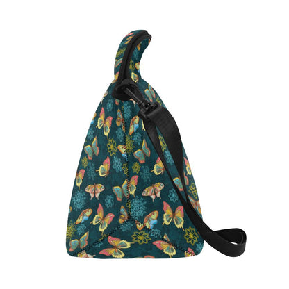 Butterfly Hand Draw Print Pattern Neoprene Lunch Bag (Model 1669)(Large)-JTAMIGO.COM
