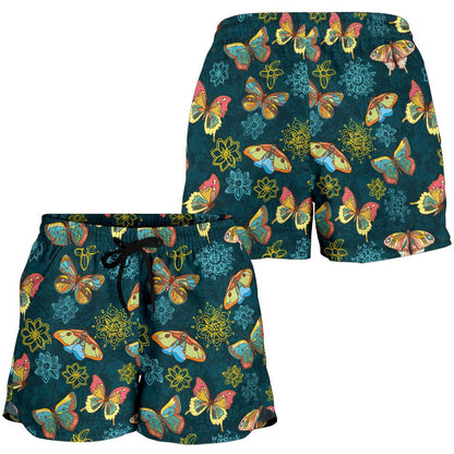 Butterfly Hand Draw Print Pattern Women Shorts-JTAMIGO.COM