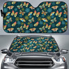 Butterfly Hand Drawn Print Pattern Car Sun Shade For Windshield
