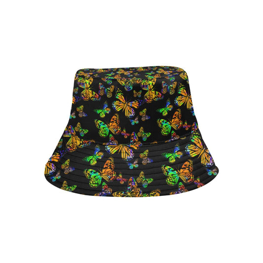 Butterfly Neon Color Print Pattern Unisex Bucket Hat