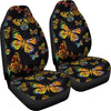Butterfly Neon Color Print Pattern Universal Fit Car Seat Covers