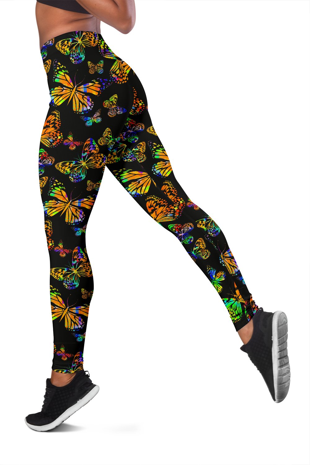 Butterfly Neon Color Print Pattern Women Leggings