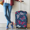 Butterfly Red Deep Blue Print Pattern Luggage Cover Protector
