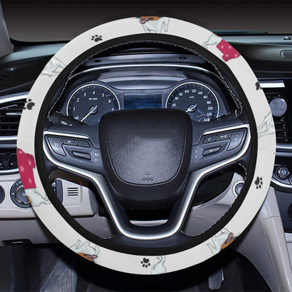 Russell Terriers Print Design LKS308 Steering Wheel Cover with Elastic Edge