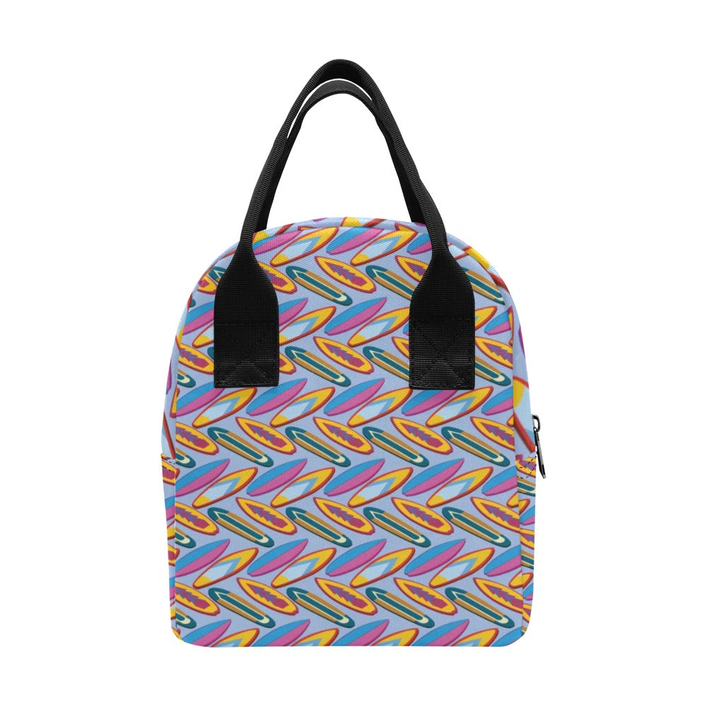 Surfboard Pattern Print Design LKS303 Insulated Lunch Bag