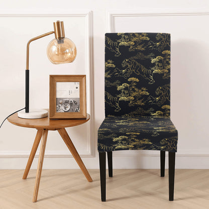 Tiger Japan Style Print Design LKS305 Dining Chair Slipcover