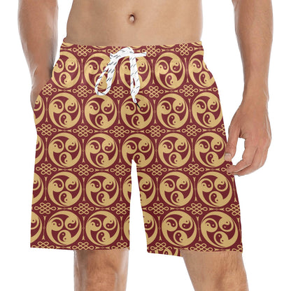 Yin Yang Style Pattern Design Print Men's Swim Trunks Beach Shorts