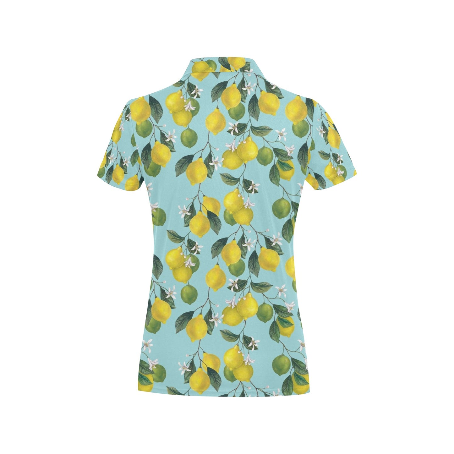 Lemon Pattern Print Design LM05 Women's Polo Shirt