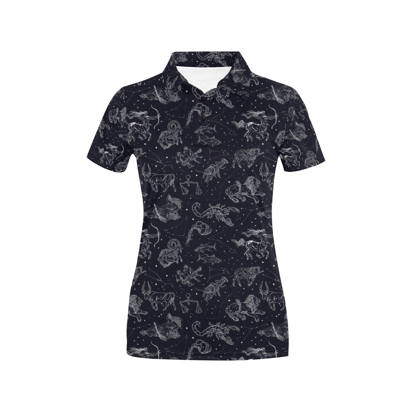 Zodiac Print Design LKS304 Women's Polo Shirt