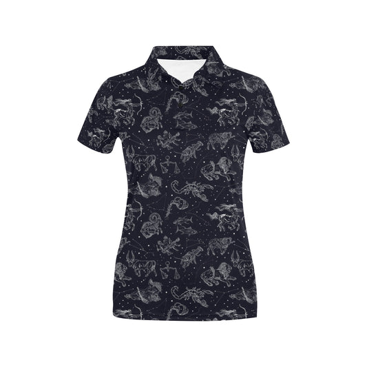 Zodiac Print Design LKS304 Women's Polo Shirt