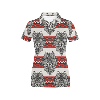 Native Indian Skull Women's Polo Shirt