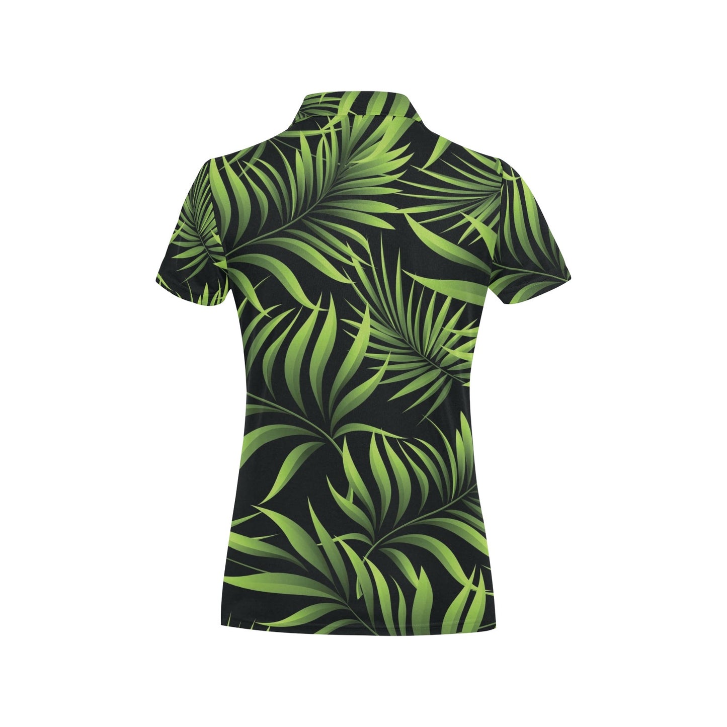 Palm Leaves Pattern Print Design PL07 Women's Polo Shirt