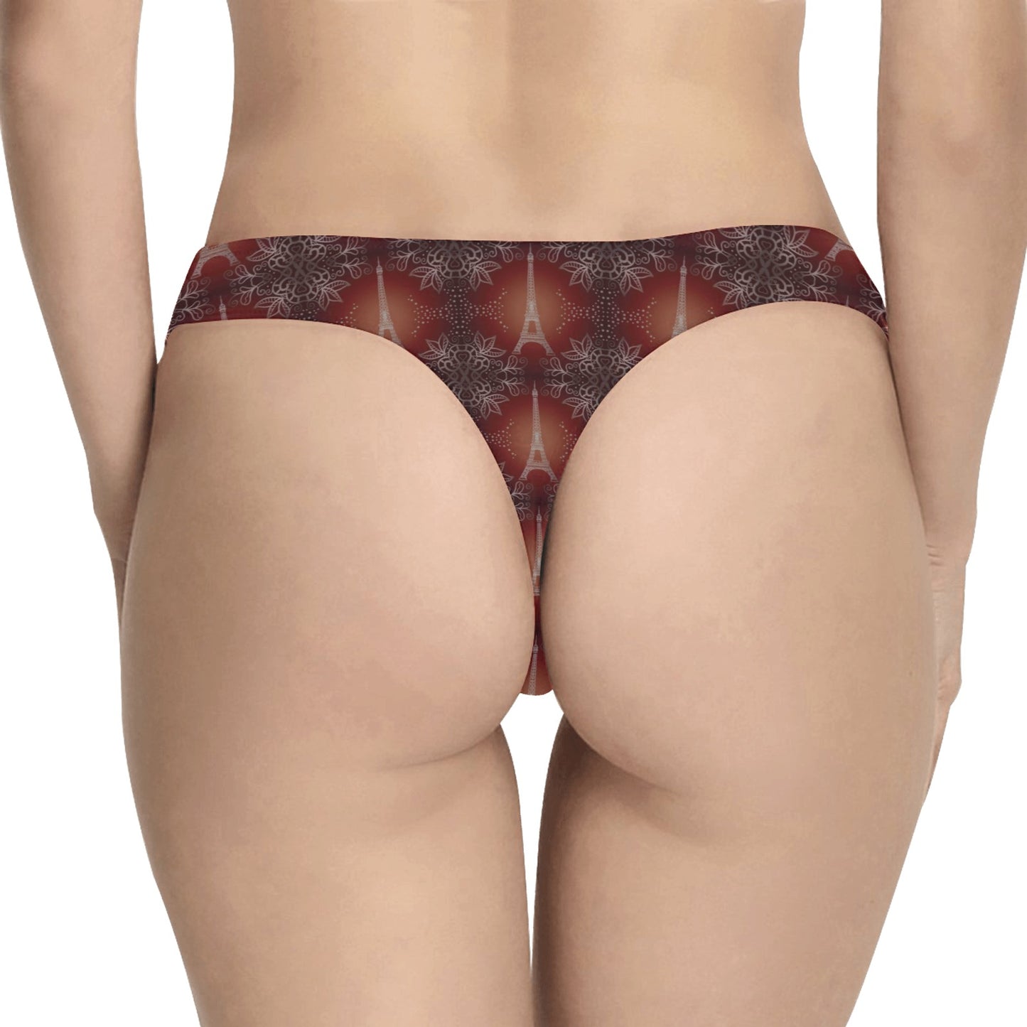 Eiffel Tower Drawing Print Women's Thongs