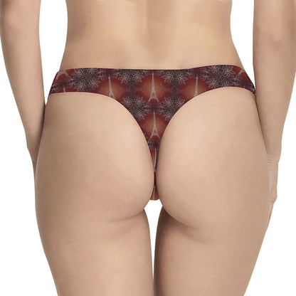 Eiffel Tower Drawing Print Women's Thongs